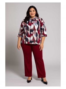 Verpass Outfit Blusen-Shirt KjBRAND Jerseyhose burgunder Herbst Winter große Größen Mode onlne