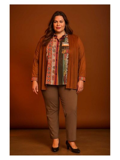 Verpass Outfit orange Blouse Cardigan fall winter plus size fashion online