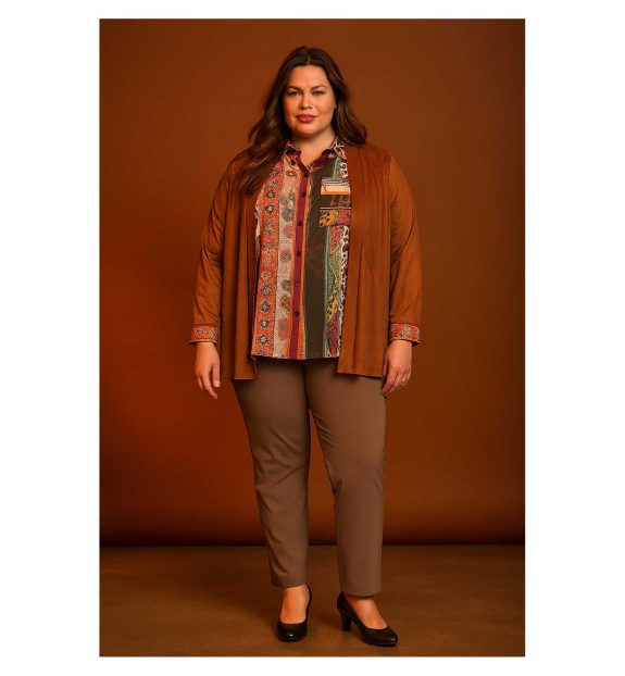 Verpass Outfit orange Blouse Cardigan fall winter plus size fashion online