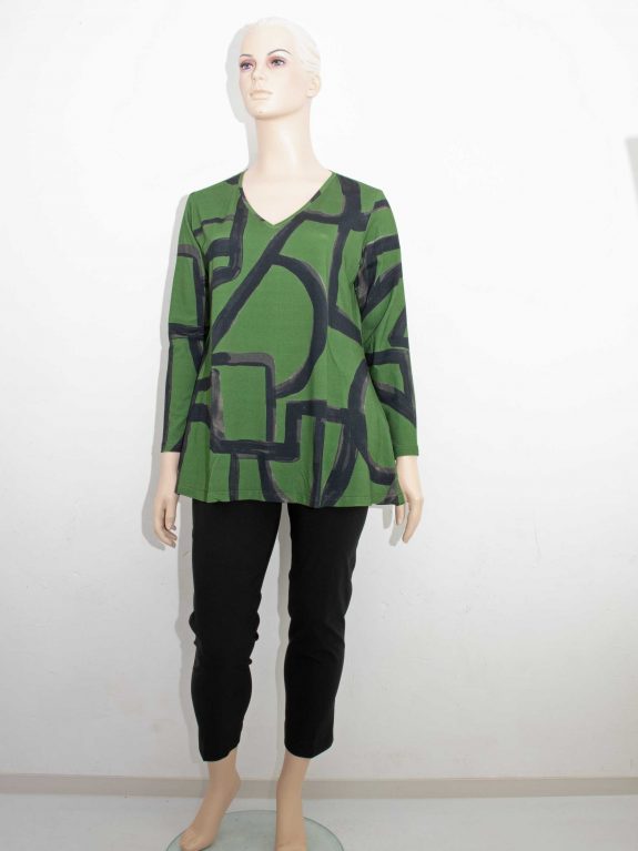 KjBRAND flared top olive green long sleeves fall winter plus size fashion online