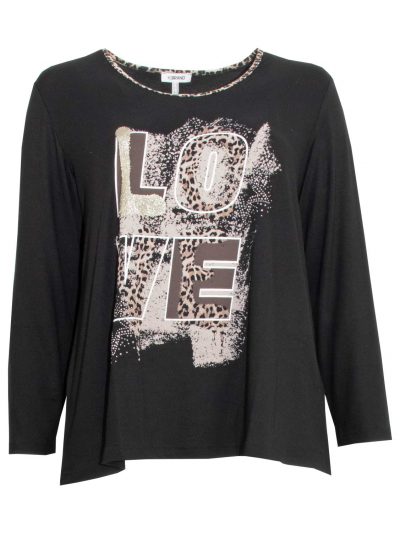 KjBRAND T-Shirt Love Leo Glitter fall winter plus size fashion online