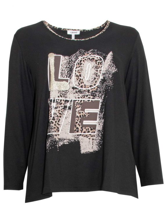 KjBRAND T-Shirt Love Leo Glitter fall winter plus size fashion online
