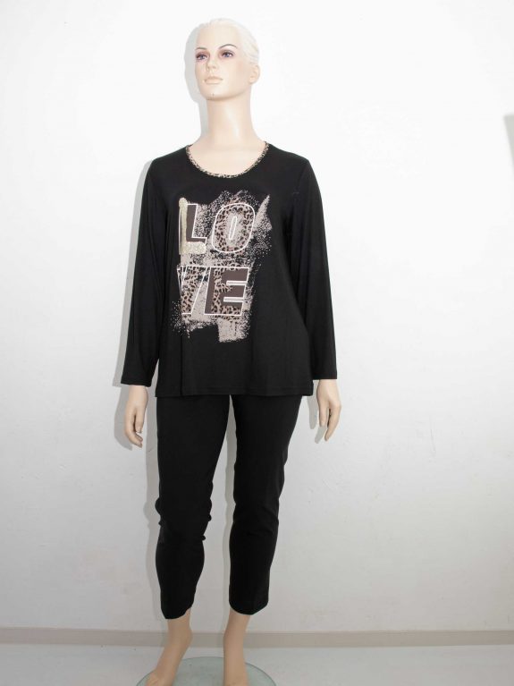 KjBRAND T-Shirt Love Leo Glitter fall winter plus size fashion online