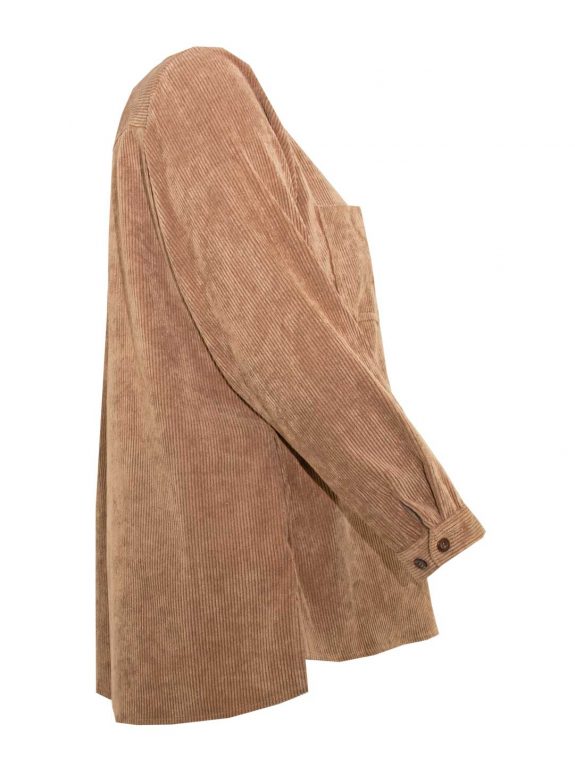 KjBRAND Cord-Hemd hellbraun Brusttaschen Herbst Winter große Größen Mode online