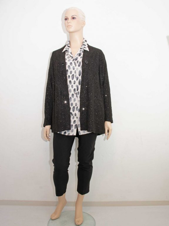 seeyou white blouse grey dots fall winter plus size fashion online