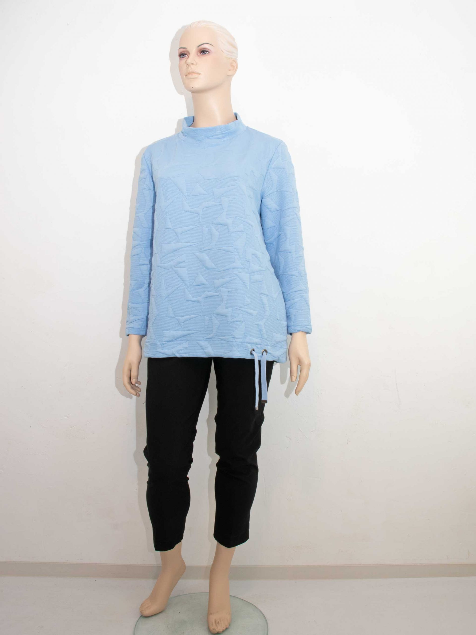 Doris Streich Sweatshirt light blue 3-D Jacquard fall winter plus size fashion online