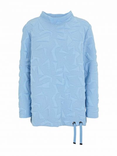 Doris Streich Sweatshirt light blue 3-D Jacquard fall winter plus size fashion online