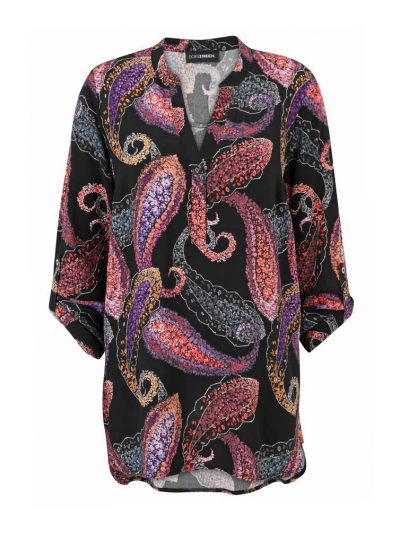 Doris Streich tunic blouse Paisley burgundy fall winter plus size fashion online