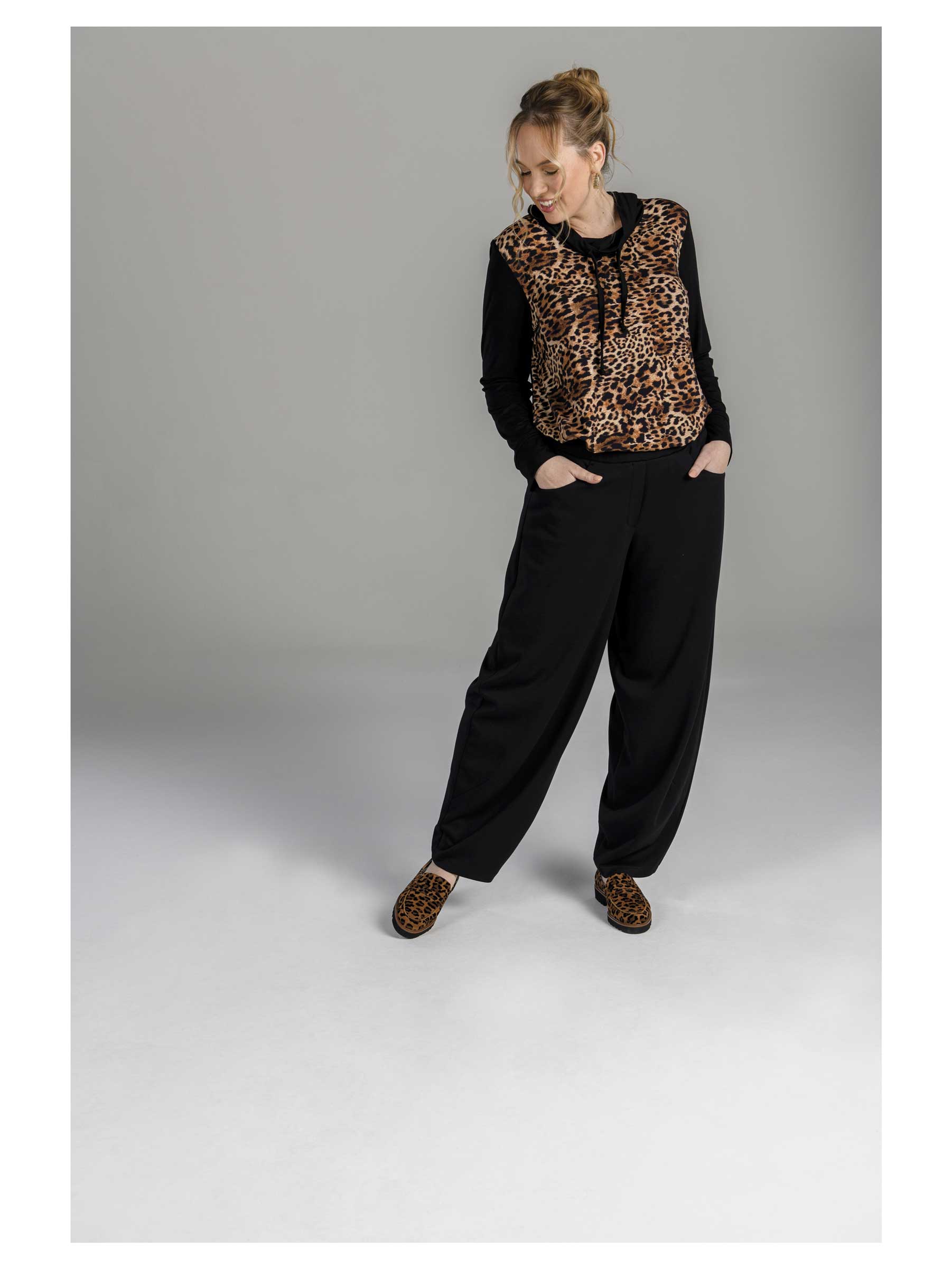 KjBRAND Rolli-Shirt Kordelzug Leo Langarm Herbst Winter große Größen Mode online