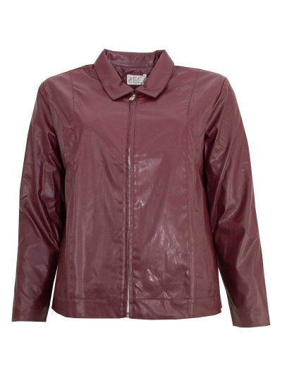 seeyou Kurzjacke Lederimitat bordeaux Herbst Winter große Größen Mode online