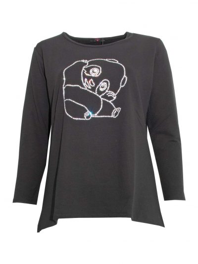 Sophia Curvy SweatShirt Glitzer Panda Motiv Herbst Winter große Größen Mode online