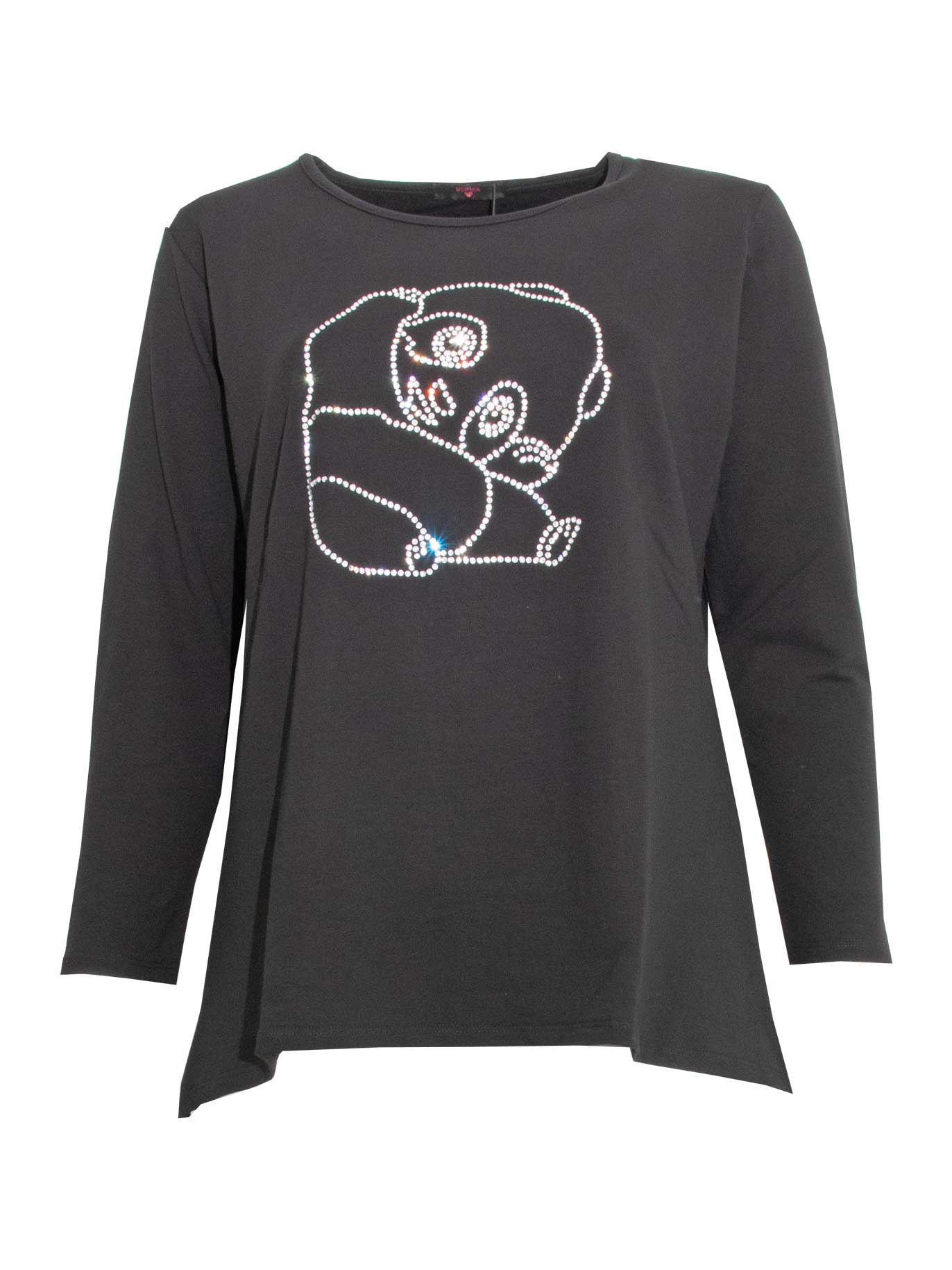Sophia Curvy SweatShirt Glitzer Panda Motiv Herbst Winter große Größen Mode online