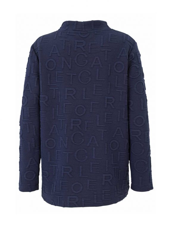 Doris Streich Pulli-Shirt 3D Jacquard blau – Bild 2