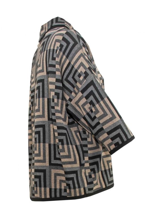 Verpass Pullover grafisch Beige Grau Schwarz 3/4 Arm große Größen Mode online