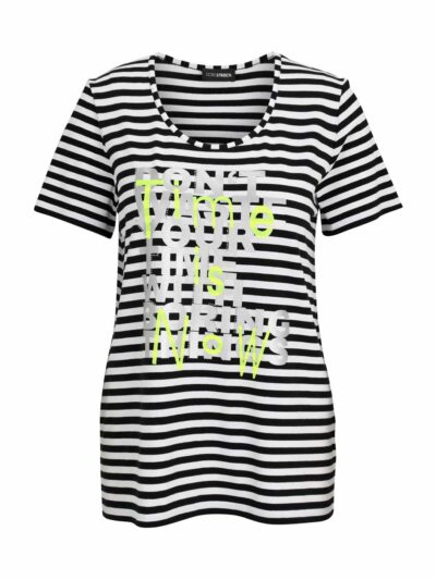 Doris Streich Shirt Ringel Motiv limone Frühjahr Sommer große Größen Mode online