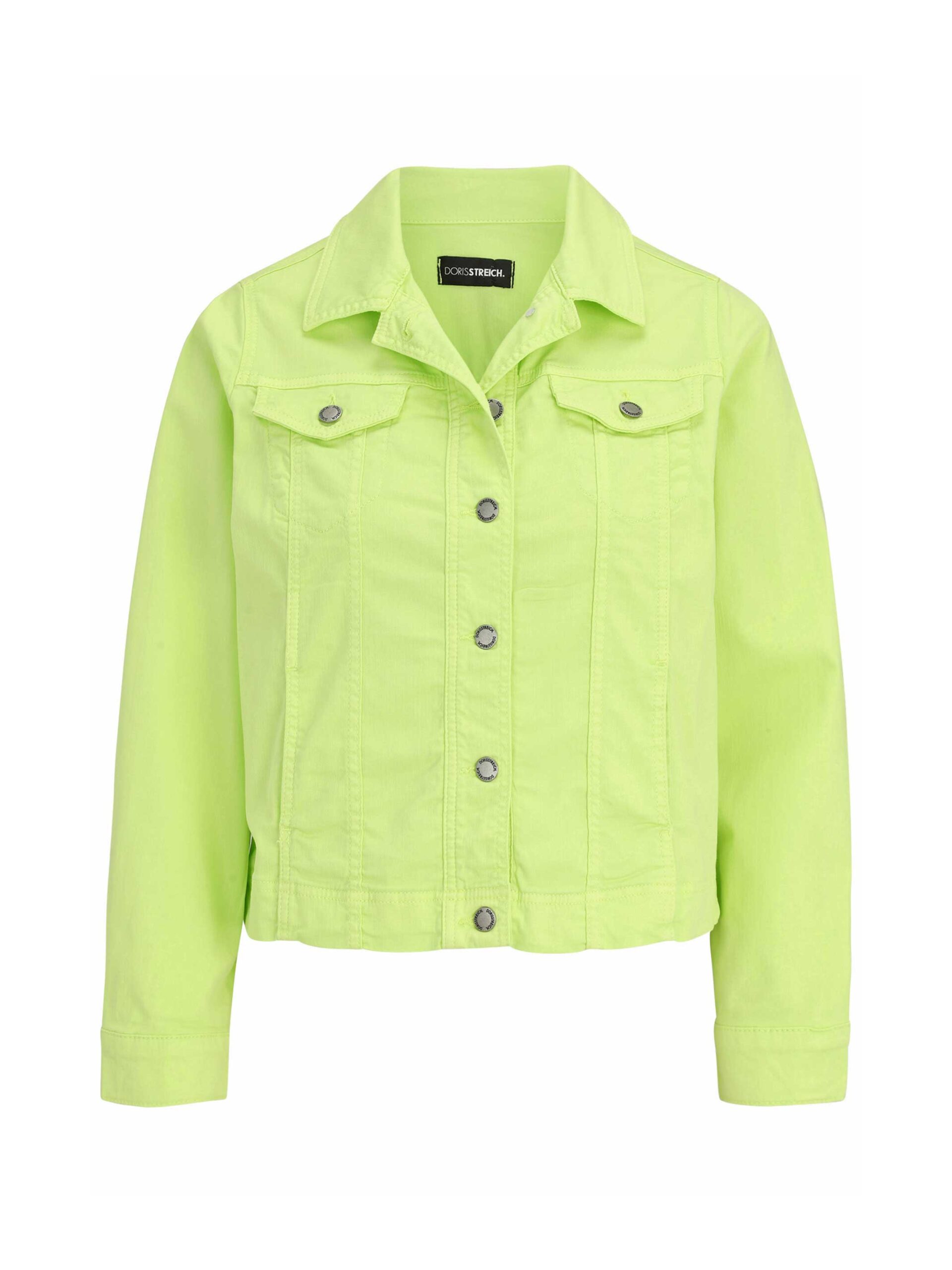 Doris Streich Blouson-Jacke Baumwolle Stretch limone große Größen Mode online