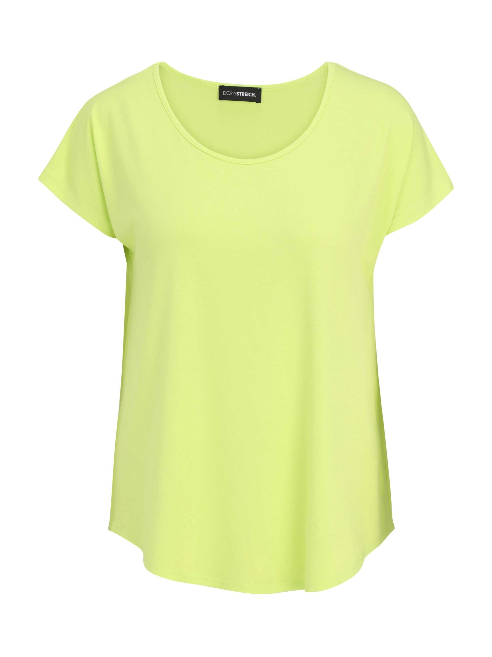 Doris Streich Shirt Kurzarm uni limone Basic Frühjahr große Größen Mode online