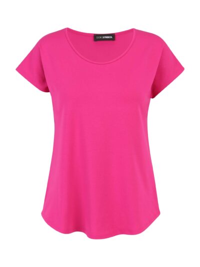 Doris Streich Shirt Kurzarm uni pink Basic Frühjahr große Größen Mode online