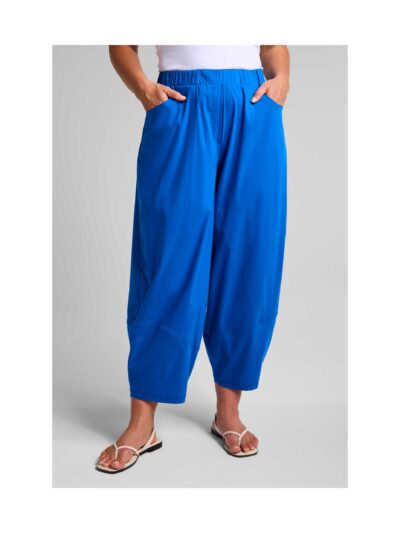 KjBRAND Hose Barrel Leg royalblau Ballonform Frühjahr Sommer große Größen Mode