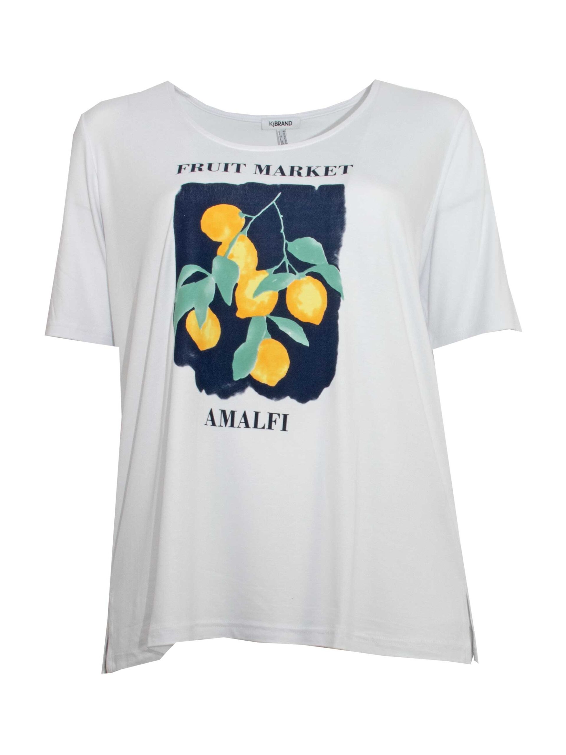 KjBRAND Shirt Kurzarm weiß Zitronen Amalfi Frühjahr Sommer große Größen Mode
