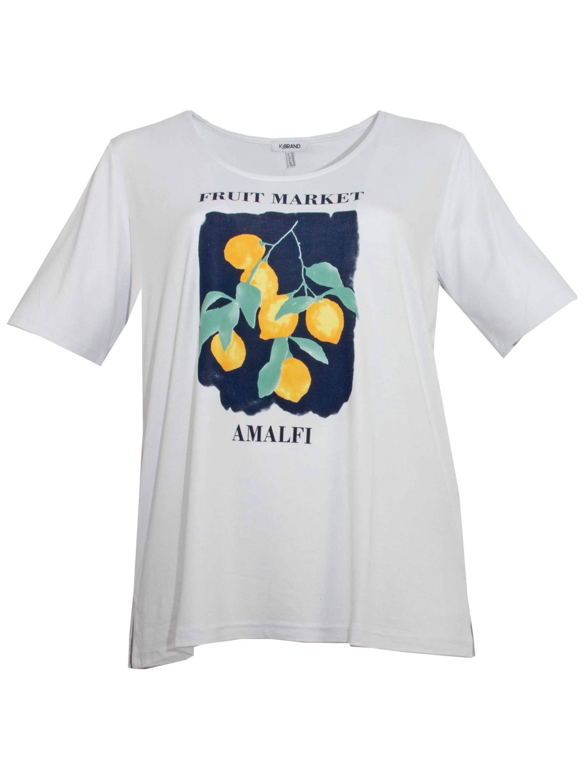 KjBRAND Shirt Kurzarm weiß Zitronen Amalfi Frühjahr Sommer große Größen Mode