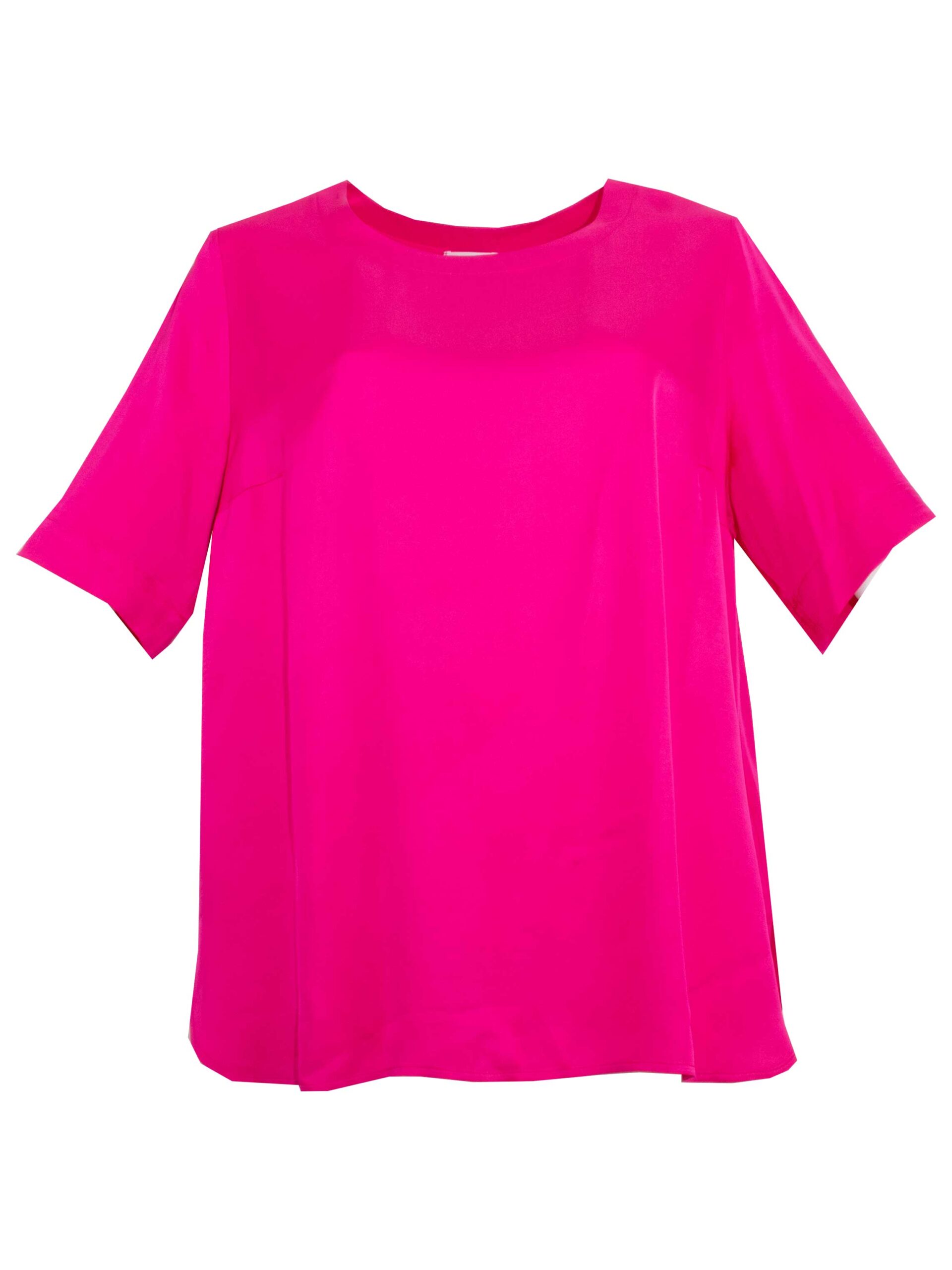 KjBRAND Tunika Halbarm uni pink Glanz Frühjahr Sommer große Größen Mode