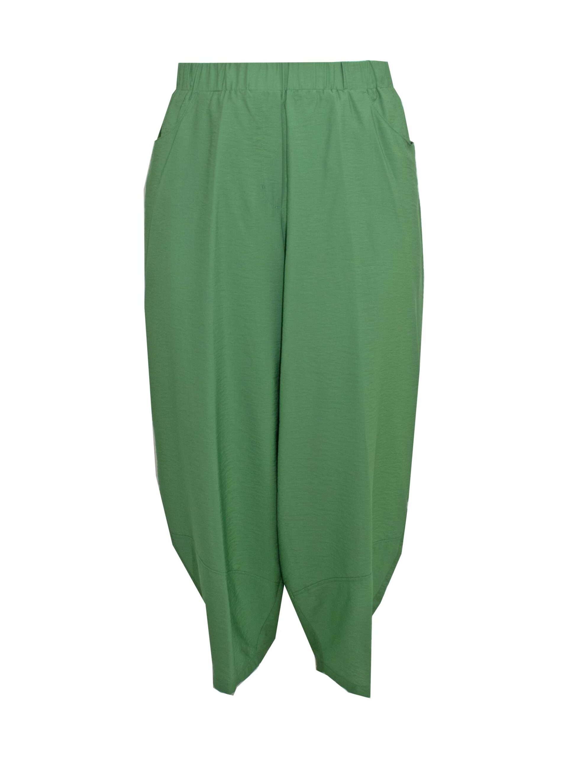 KjBRAND Hose Barrel Leg grün leicht gecrasht Frühjahr Sommer große Größen Mode