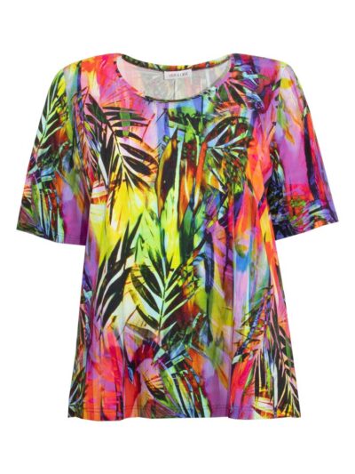 Mona Lisa Print Shirt Tropen abstrakt Kurzarm Frühjahr Sommer große Größen Mode