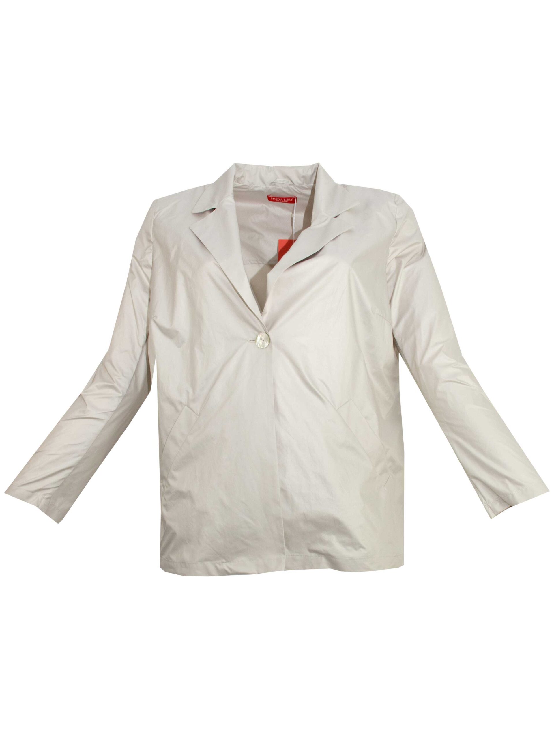 Mona Lisa Blazer creme papertouch Frühjahr Sommer große Größen Mode