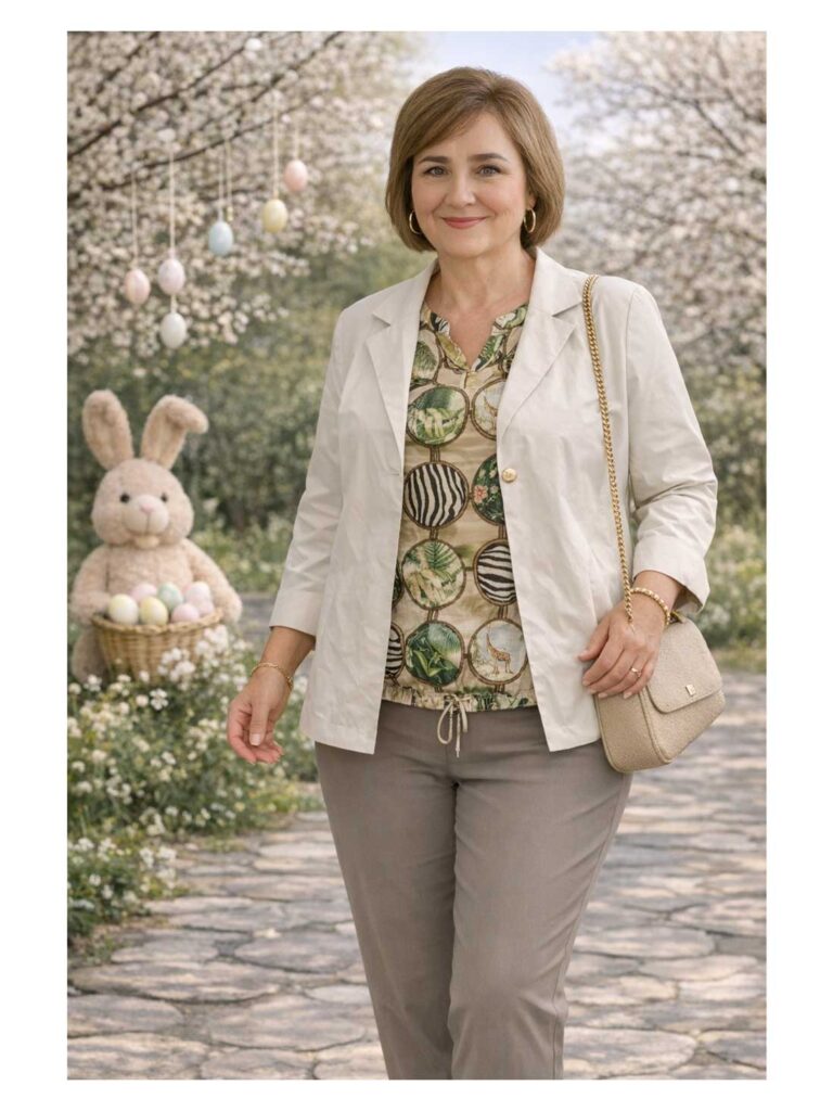 Mona Lisa Tunika Tunnelzug grün Blazer papertouch Frühjahr Sommer große Größen Mode