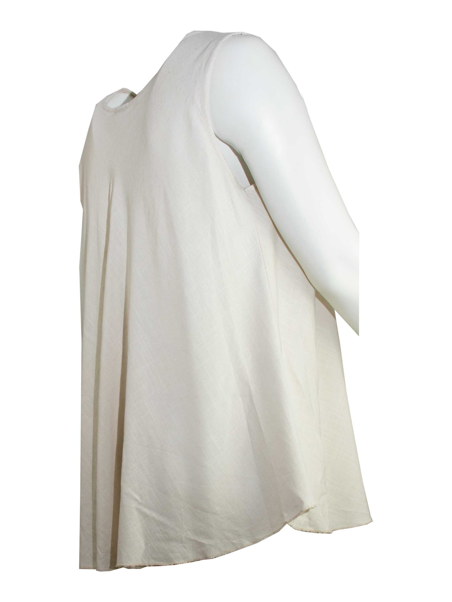 Luftiges Top Leinenmischung sand beige Frühjahr Sommer große Größen Mode