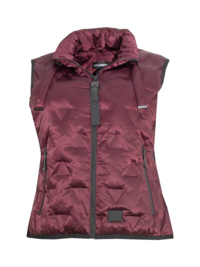 Doris Streich Steppweste Zipper aubergine weinrot Herbst große Größen Mode