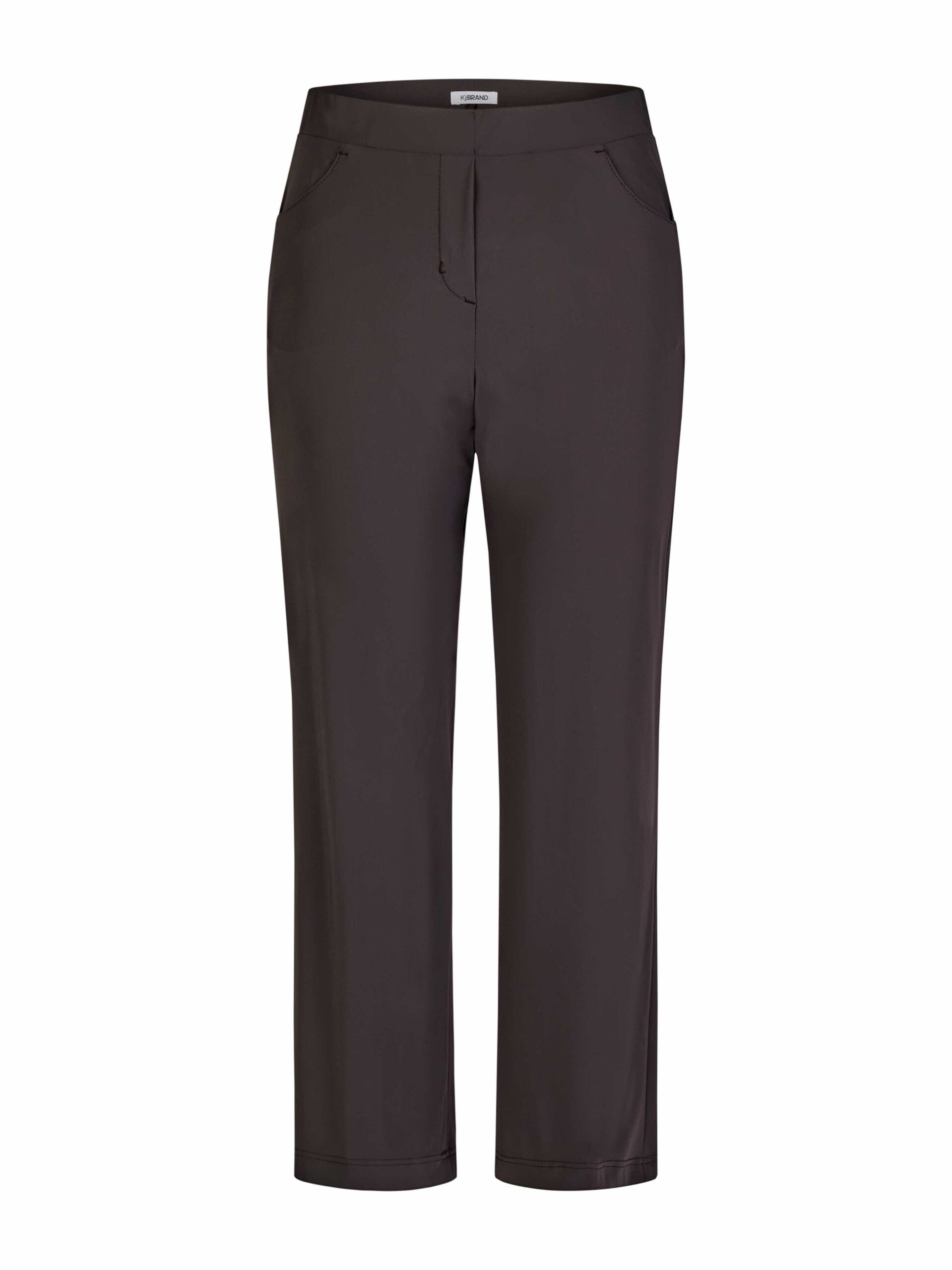 KjBRAND Knöchelhose Lederimitat schokobraun weite Beine Herbst große Größen Mode