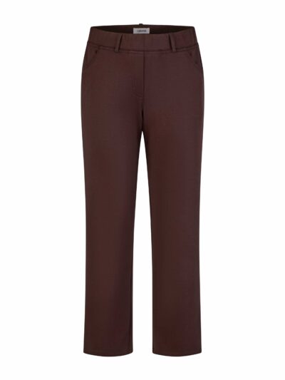 KjBRAND Jersey-Hose SUSIE schoko dunkelbraun gerader Schnitt große Größen Mode