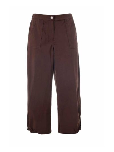 Gozzip Hose Baggy Stretch Taschen schokobraun große Größen Mode