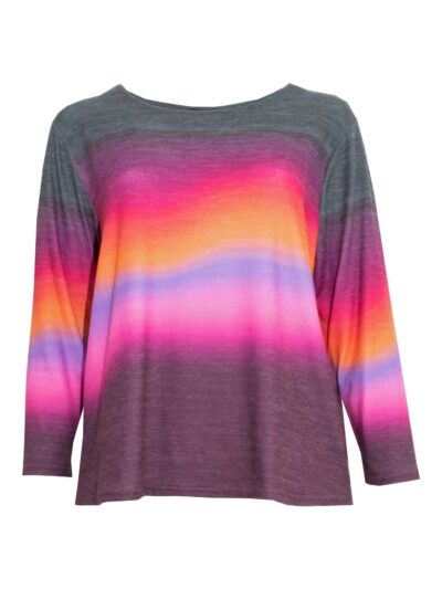 Doris Streich Pulli Cashmere Touch Farbverlauf aubergine Herbst Übergrößen Mode für Plus Size im Curvy by BiNA Online Shop, schneller Versand, große Auswahl große Größen Mode