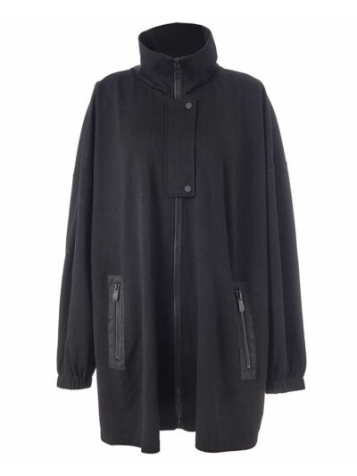 Gozzip Oversized Jersey-Jacke mit Stehkragen große Größen Mode