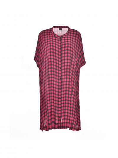 Gozzip checked Long Blouse plus size online layering look